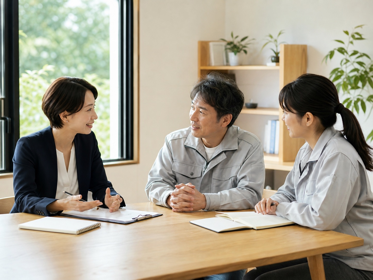 採用要件を整理する企業担当者との打ち合わせ